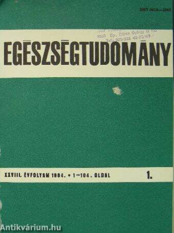 Egészségtudomány 1984/1-4.