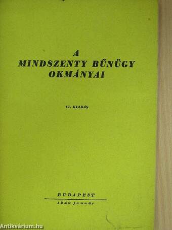 A Mindszenty bűnügy okmányai