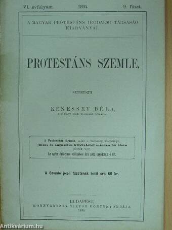 Protestáns Szemle 1894/9.