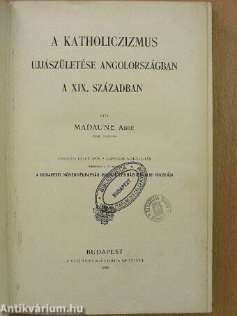 A katholiczizmus ujjászületése Angolországban a XIX. században