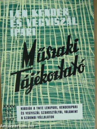 Len, Kender és Vegyiszál Ipari Műszaki Tájékoztató 1987. (nem teljes évfolyam)