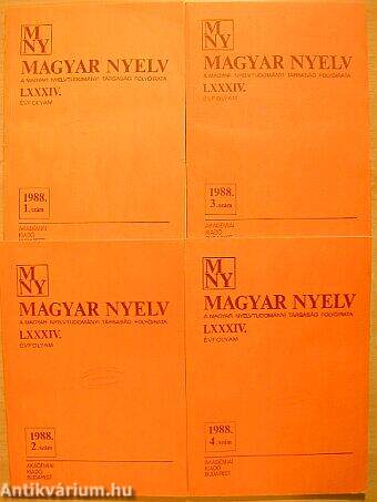Magyar Nyelv 1988/1-4.