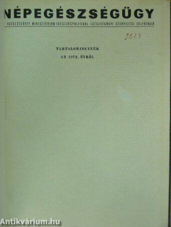 Népegészségügy 1973/1-6.
