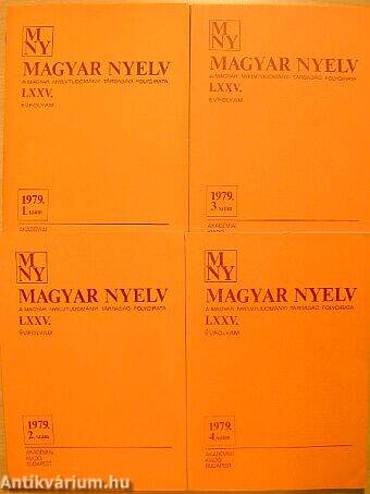 Magyar Nyelv 1979/1-4.