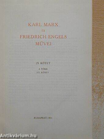Karl Marx és Friedrich Engels művei 25.
