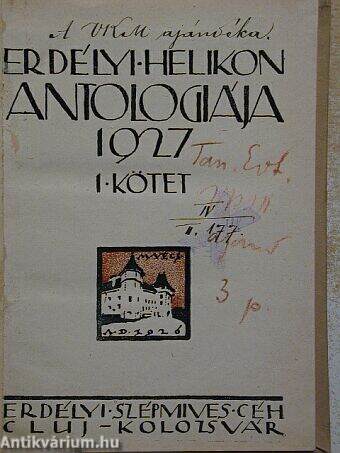 Erdélyi Helikon Antologiája 1927. I. (töredék)