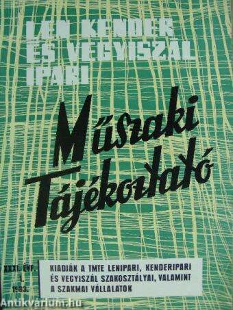 Len, Kender és Vegyiszál Ipari Műszaki Tájékoztató 1983. január-december