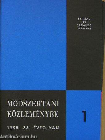 Módszertani közlemények 1998/1-5.