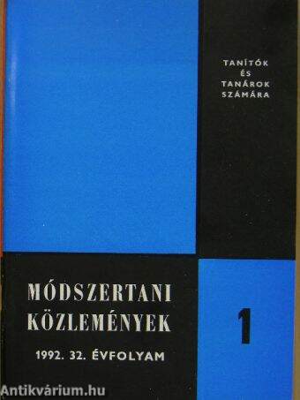 Módszertani közlemények 1992/1-5.