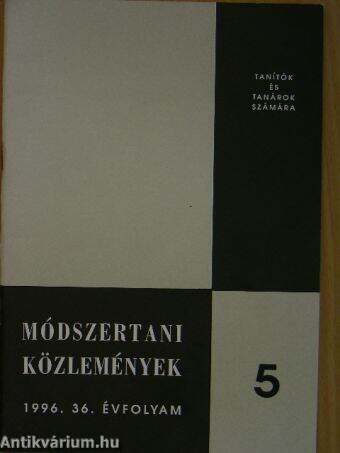 Módszertani közlemények 1996/1-5.