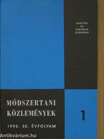 Módszertani közlemények 1995/1-5.