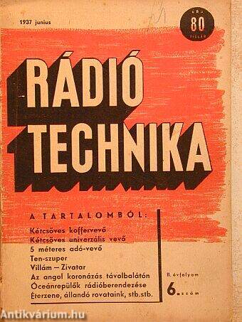 Rádió Technika 1937. június