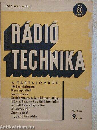 Rádió Technika 1942. szeptember