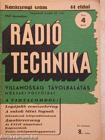 Rádió Technika 1947. december