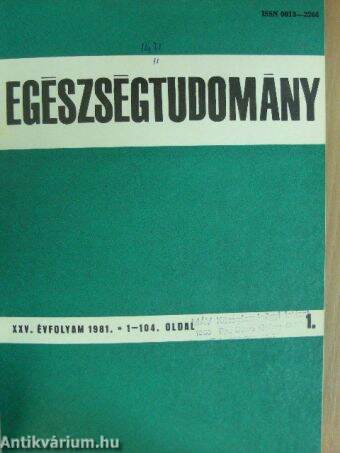 Egészségtudomány 1981/1-4.