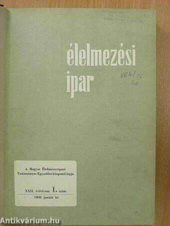 Élelmezési ipar 1968-1969. január-december I-II.