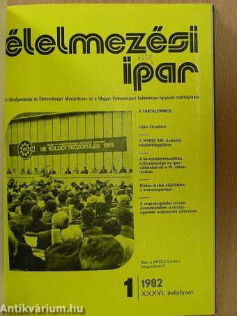 Élelmezési ipar 1982. január-december