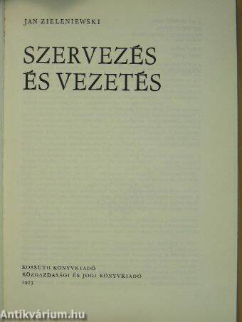 Szervezés és vezetés