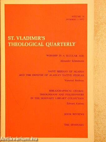St. Vladimir's Theological Quarterly 1972/1