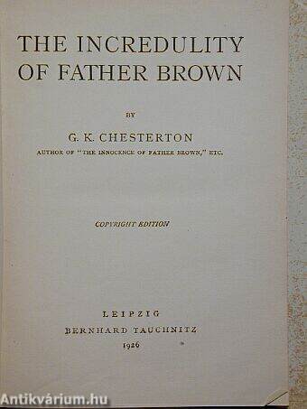 The incredulity of Father Brown