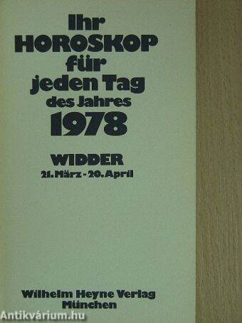 Ihr Horoskop für jeden Tag des Jahres 1978