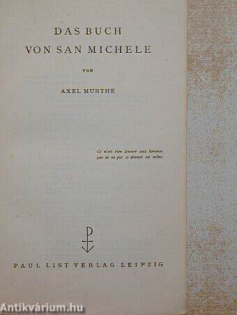 Das Buch von San Michele