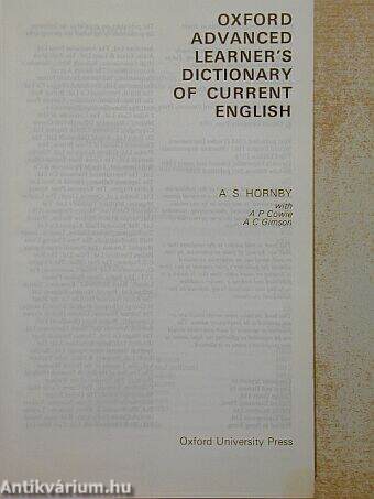 Oxford Advanced Learner's Dictionary of Current English