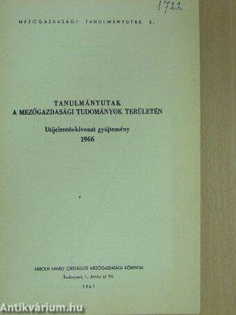 Tanulmányutak a mezőgazdasági tudományok területén