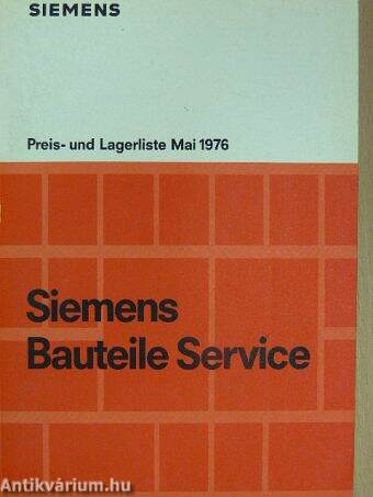 Siemens Bauteile Service Mai 1976