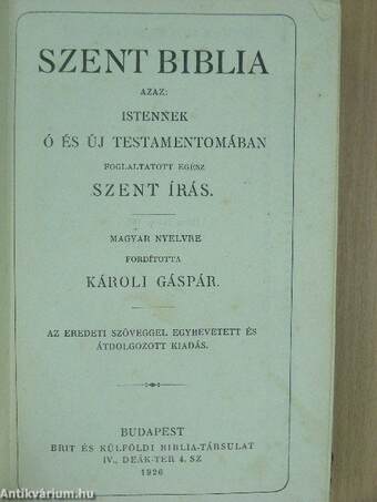 Szent Biblia