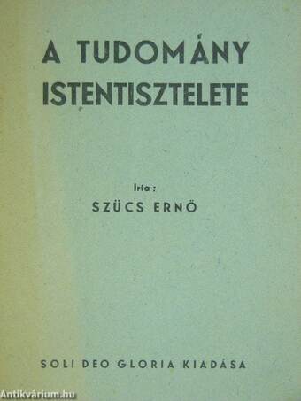 A tudomány istentisztelete