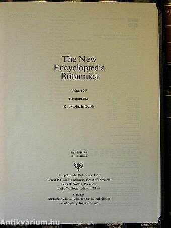 The New Encyclopaedia Britannica Volume I-XXIX./Index I-II./Britannica Book of the Year 1987., 1988., 1989./Guide to the Britannica