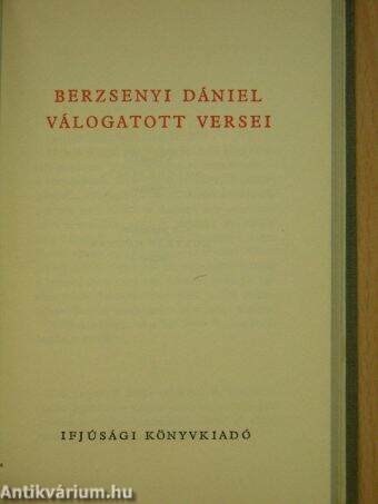 Berzsenyi Dániel válogatott versei