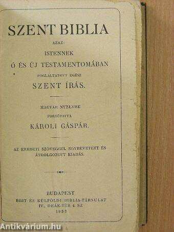 Szent Biblia