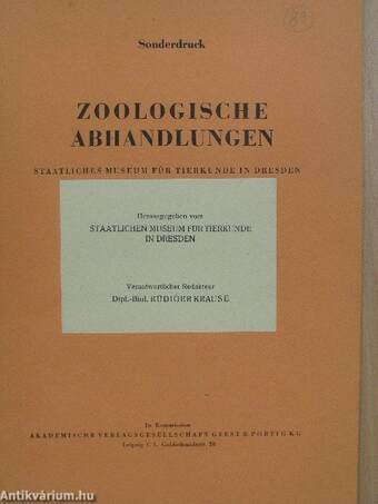 Zoologische Abhandlungen 1968