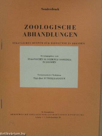 Zoologische Abhandlungen 1968