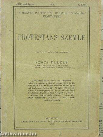 Protestáns Szemle 1912. január-december