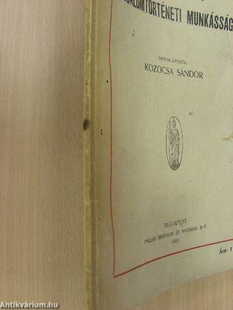 Az 1932-ik év irodalomtörténeti munkássága