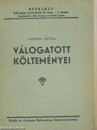 Vargha Gyula válogatott költeményei