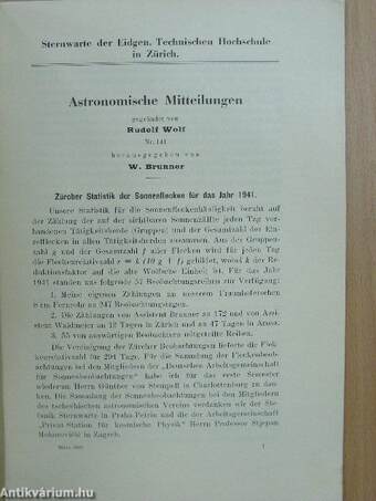 Astronomische Mitteilungen 1941/141.