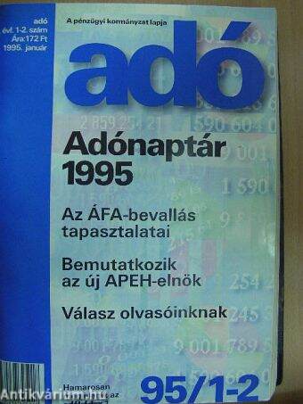 Adó 1995. január-december + Adókódex 1994/6., 1995/1.