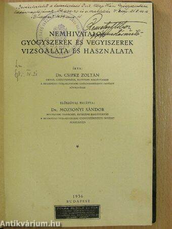 Nemhivatalos gyógyszerek és vegyiszerek vizsgálata és használata