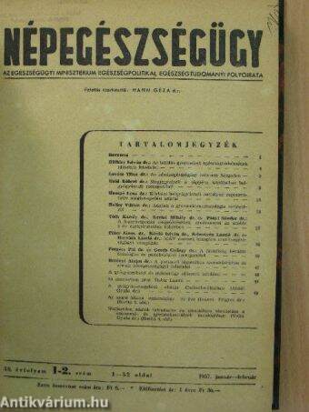 Népegészségügy 1957. január-december