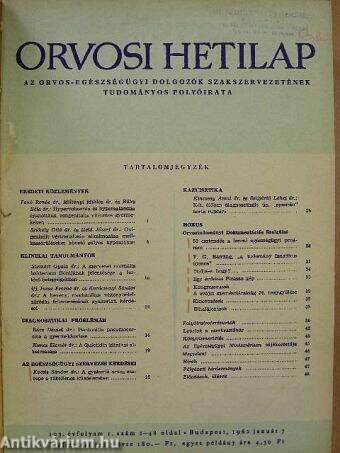 Orvosi Hetilap 1962. január-december I-II.