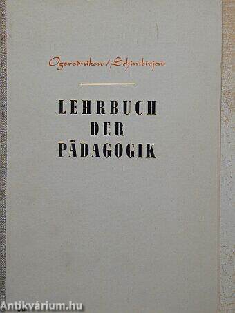 Lehrbuch der Pädagogik