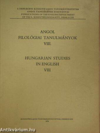 Angol filológiai tanulmányok VIII.