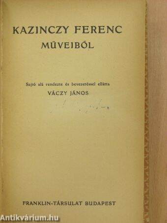 Kazinczy Ferenc műveiből