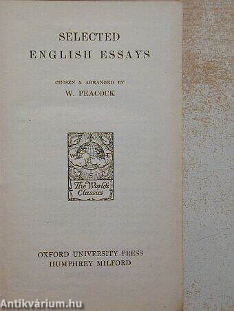 Selected english essays