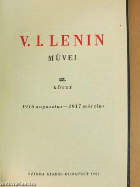 V. I. Lenin művei 23.