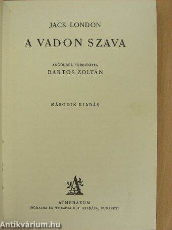 A vadon szava